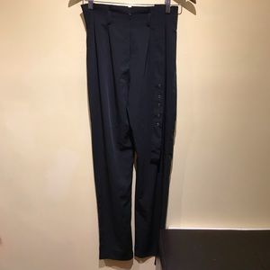 Black High Waisted Paper-bag Pants